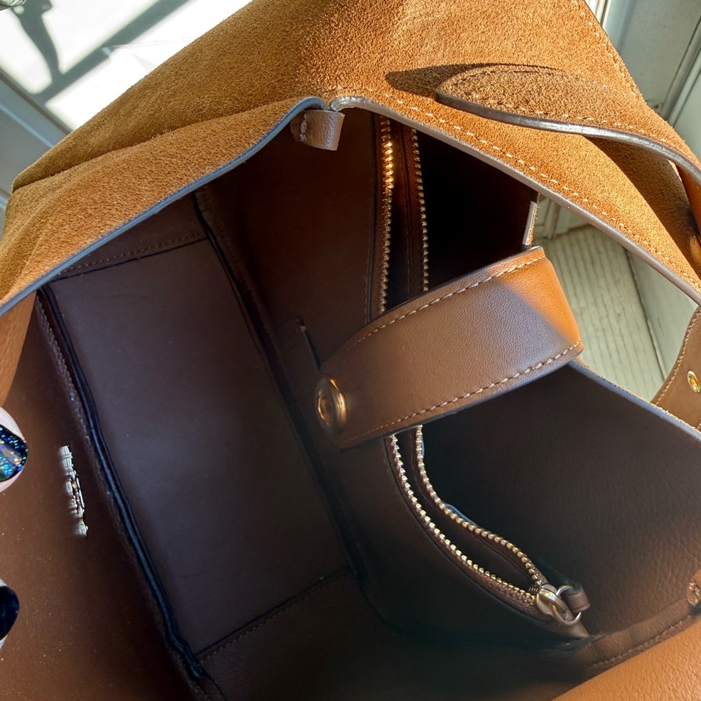 Coach Brown Suede Shoulder Bag - Picture 4 of 4